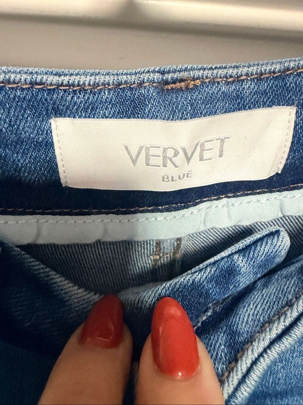Vervet Olivia Blue High Rise Wide Leg Denim Jeans Womens Pants Size 28 NWT - Picture 5 of 7